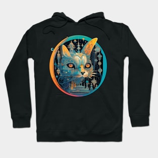 Strange Cat Staring at Your Headlights Hoodie